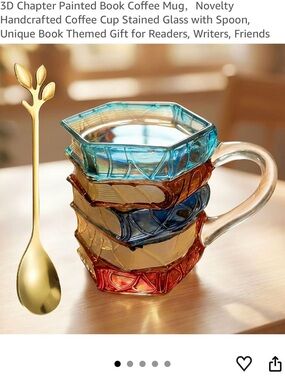 3D Chapter Painted Book Coffee Mug